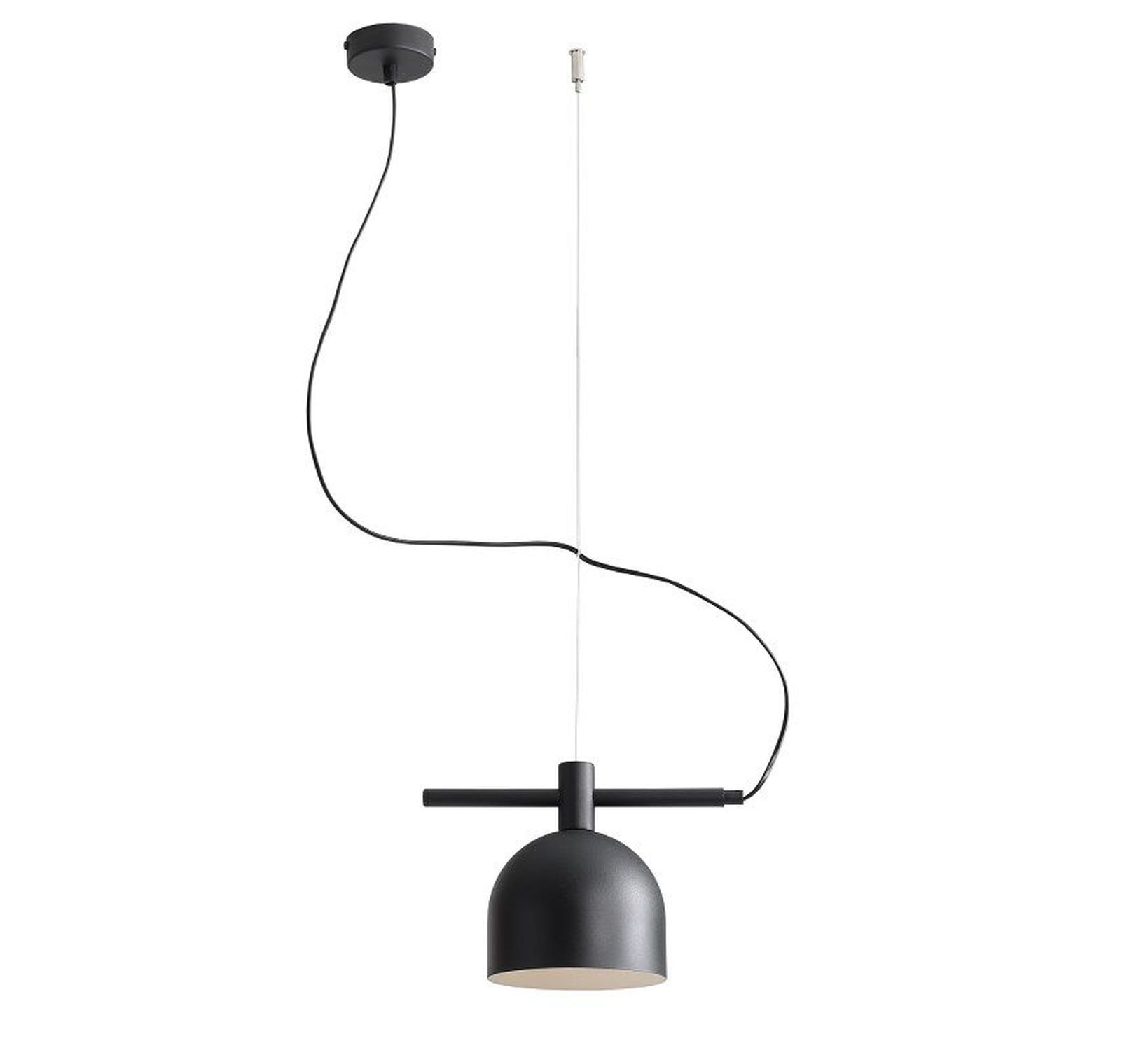 Loft Pendelleuchte E27 Schwarz Metall 28 cm lang