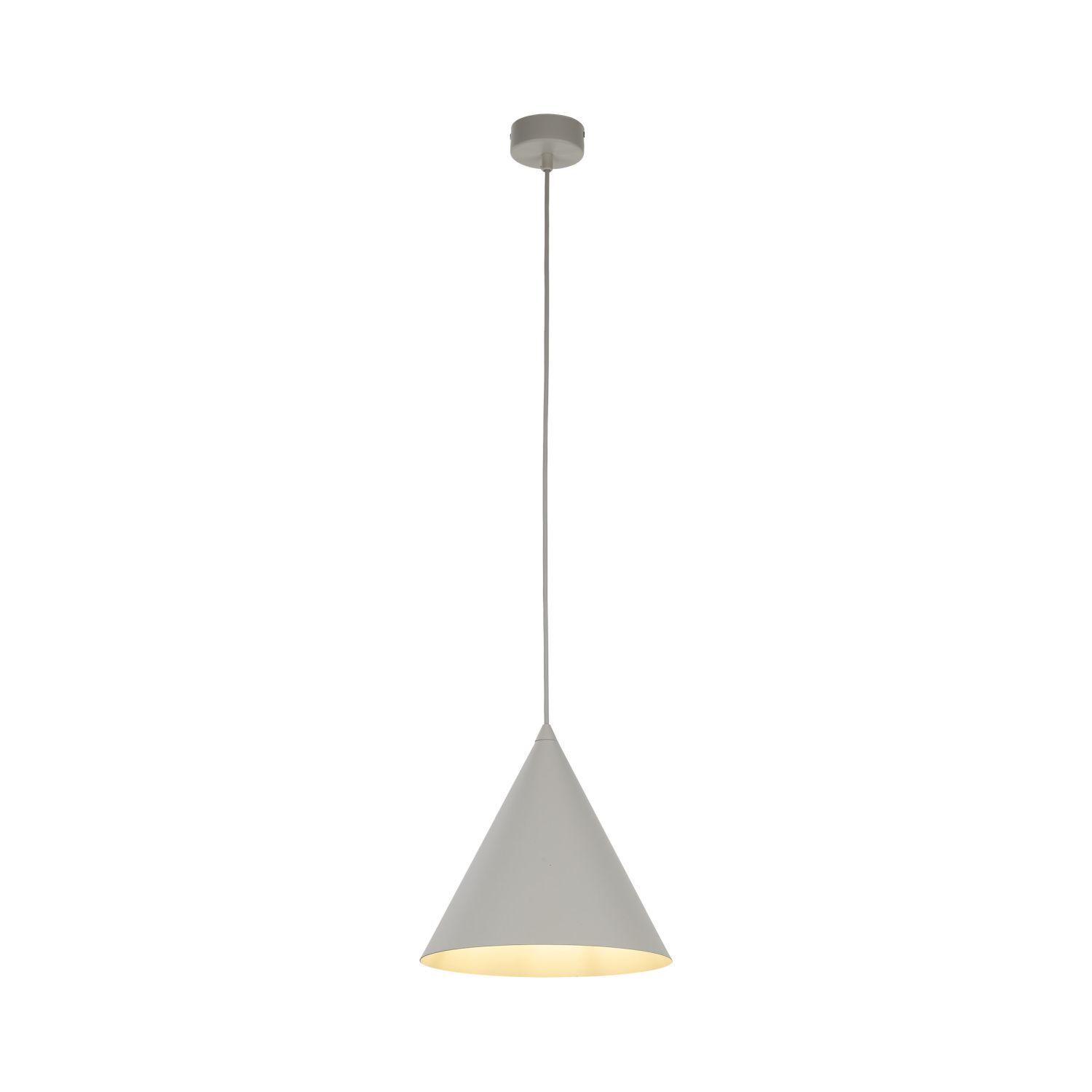Hängelampe Metall Ø 25 cm H: max. 160 cm verstellbar Beige E27 Lampe