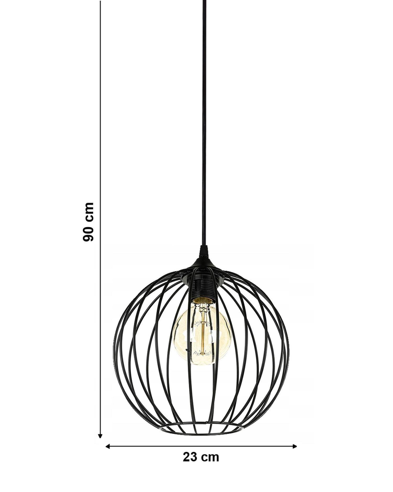 Dekorative Pendelleuchte Draht Kugel Metall E27 Ø23 cm