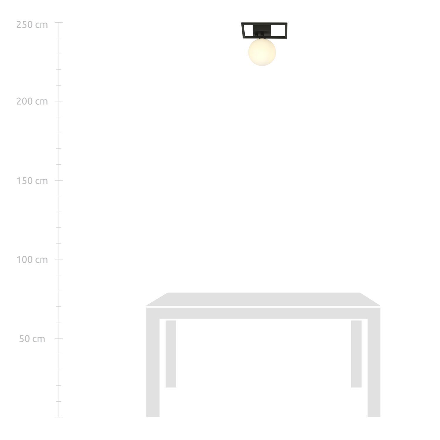Deckenleuchte Metall Glas L: 20 cm klein E14 Kugelschirm