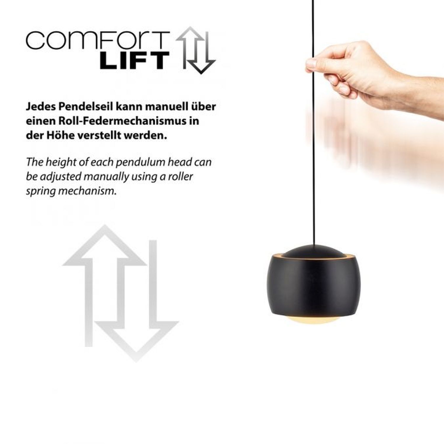 LED Hängeleuchte Metall warmweiß 3000 K 800 lm Schwarz
