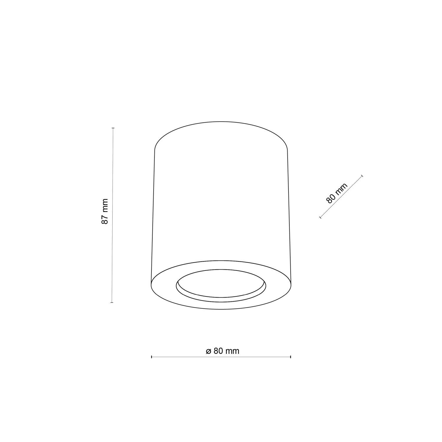 Deckenspot Holz GU10 Ø 8 cm rund H: 8,5 cm in Buche