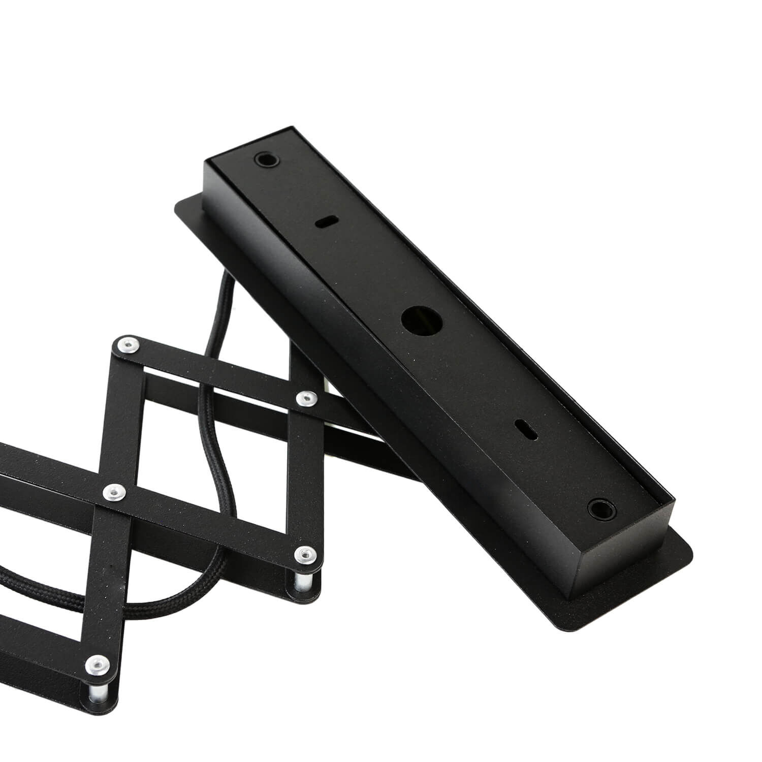 Retro Wandleuchte ausziehbar HARMONY Monitorarm, Schwenkarm, Haltearm, schwarz, Metall