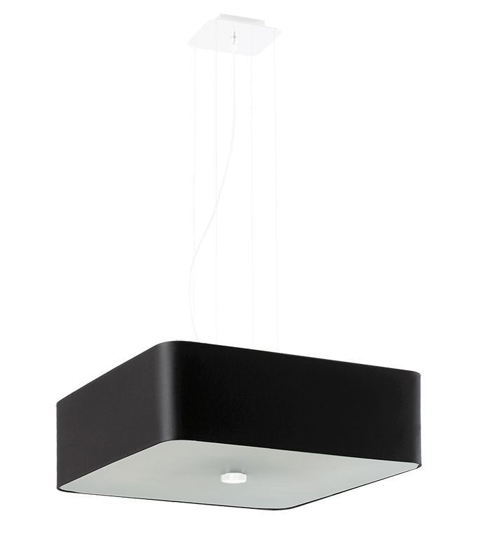 Hängelampe Esstisch B: 45 cm Schwarz Stoff Glas