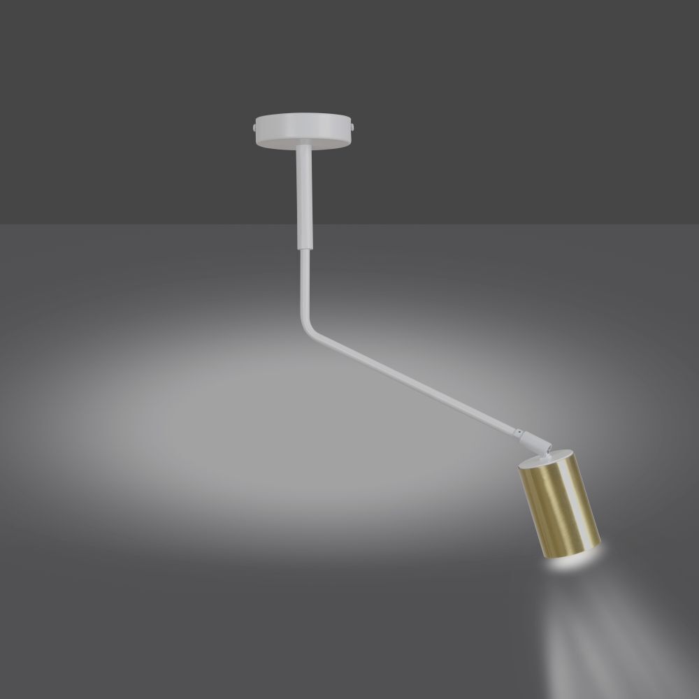 Deckenstrahler Weiß Gold GU10 Modern Wohnzimmer