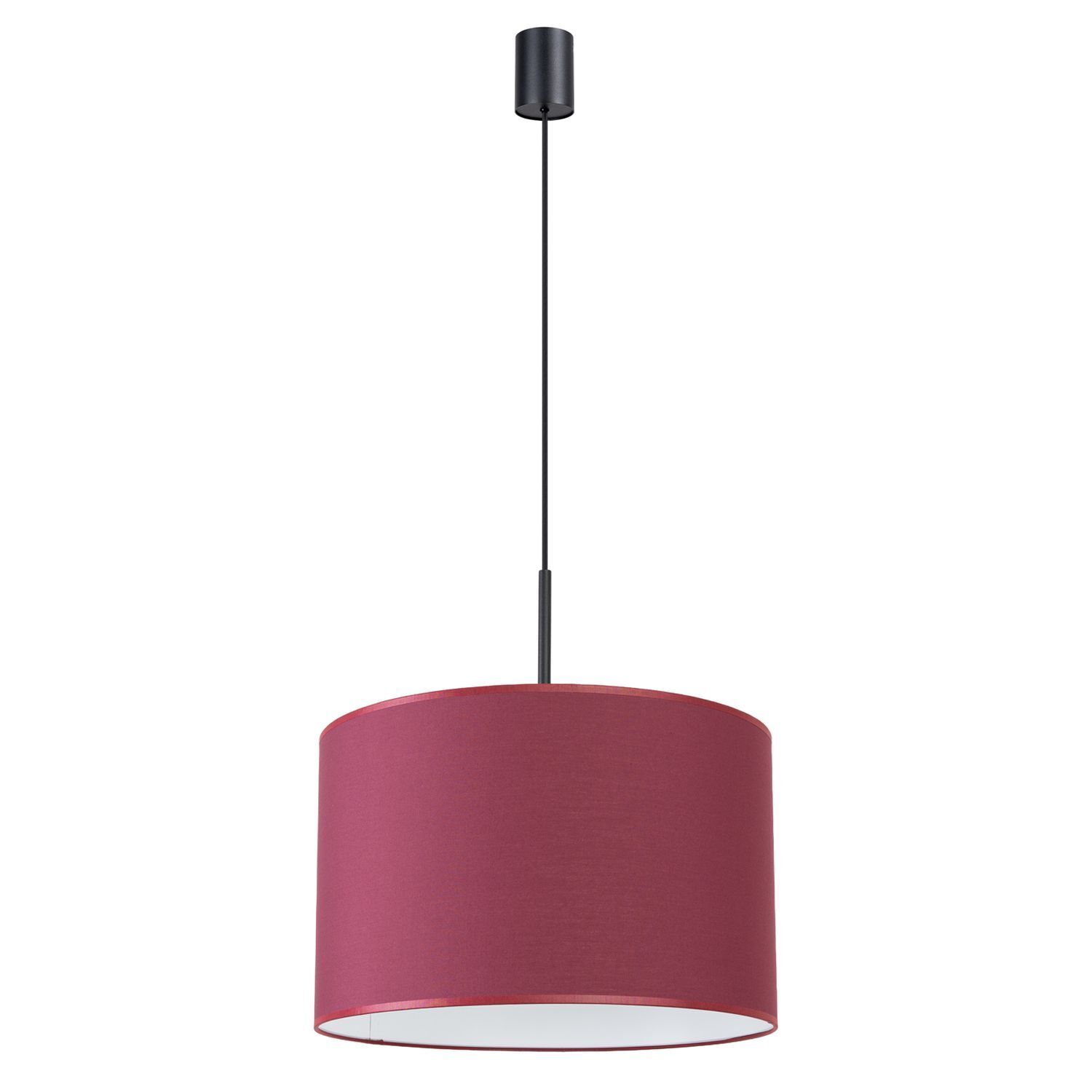 Pendelleuchte Stoff Bordeaux Rot E27 L:40 cm blendarm