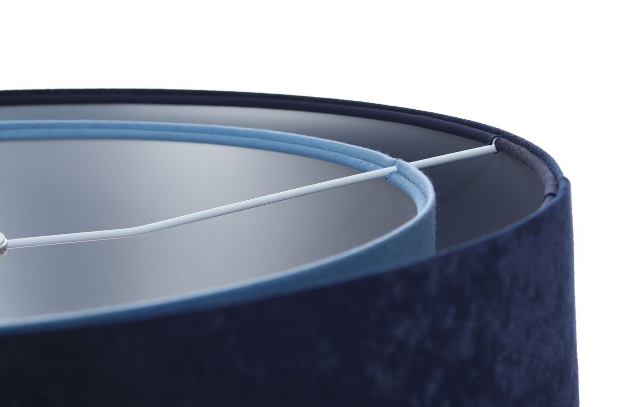 Pendelleuchte rund Ø 50 cm E27 Stoff Velours Optik Lampe, Lampenschirm