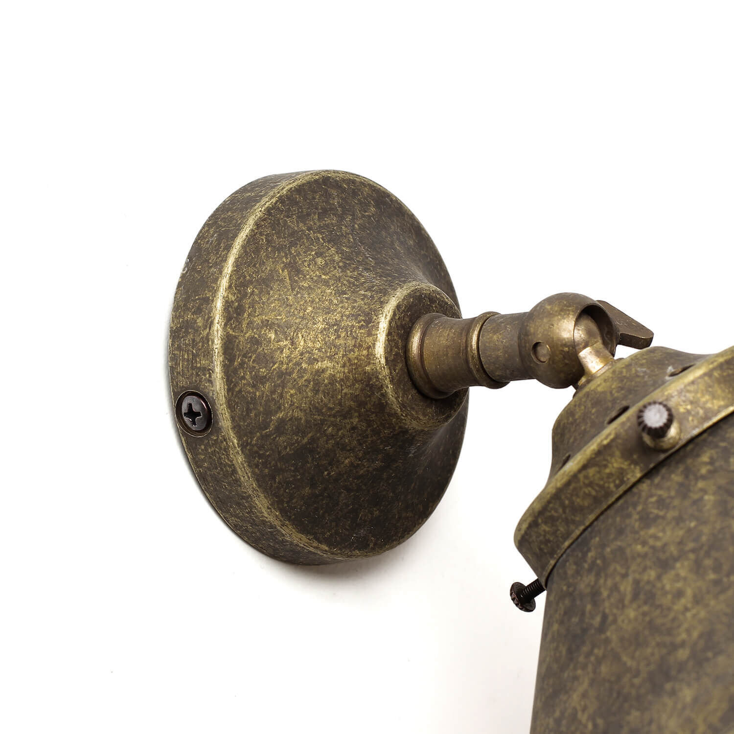 Messing Wandlampe in Bronze antik verstellbar Bronze