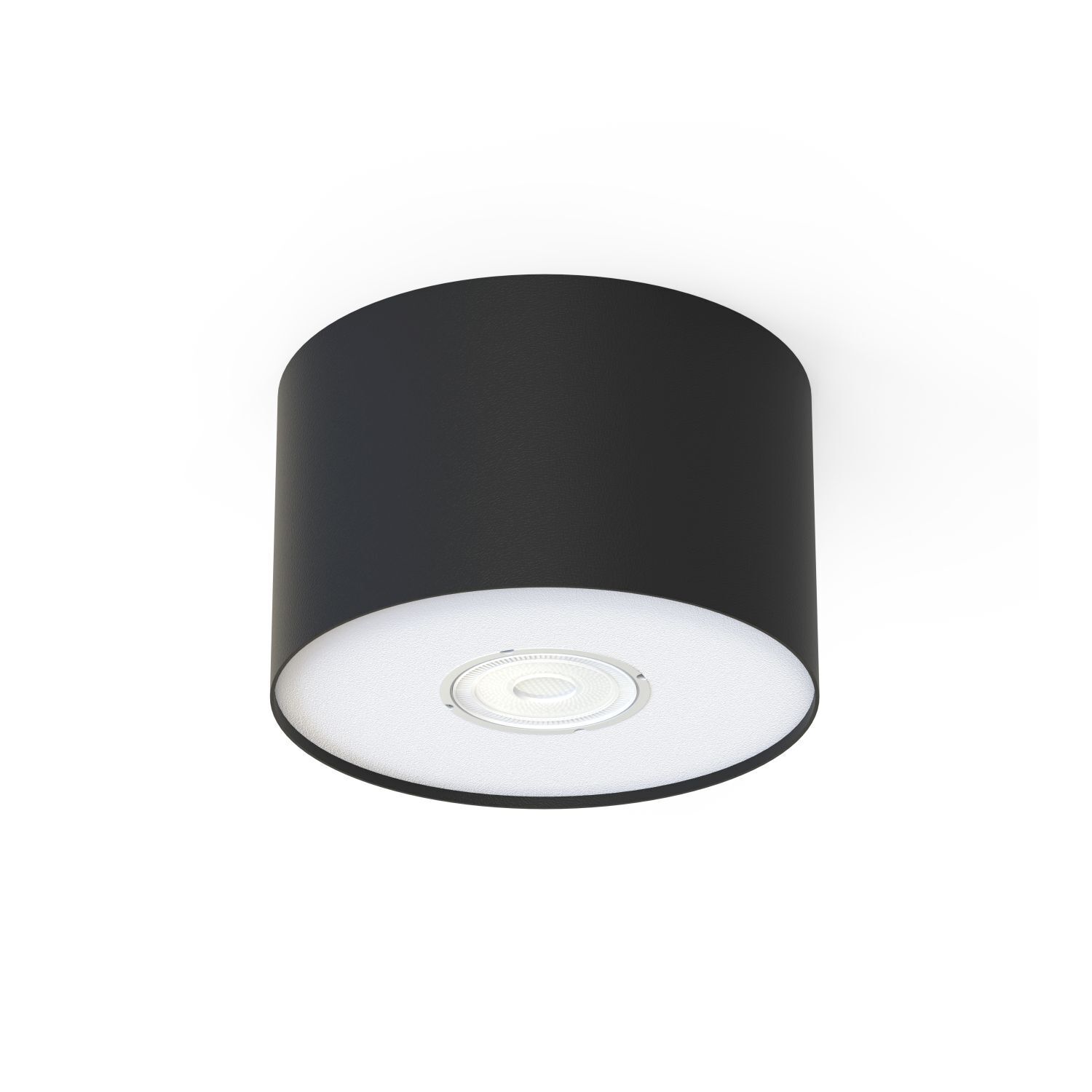 Spot Schwarz GU10 Ø 12,7 cm klein H: 8 cm Modern Aufputz
