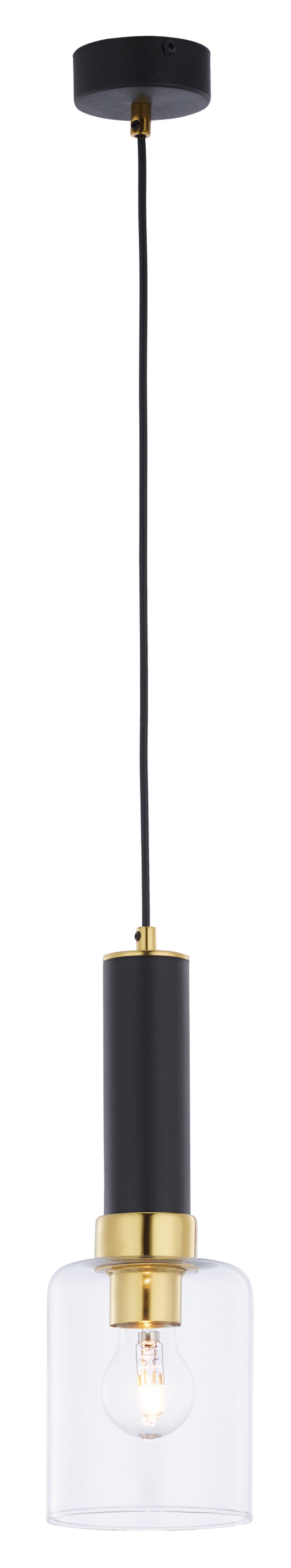 Verstellbare Pendelleuchte Metall Glas rund Ø12cm