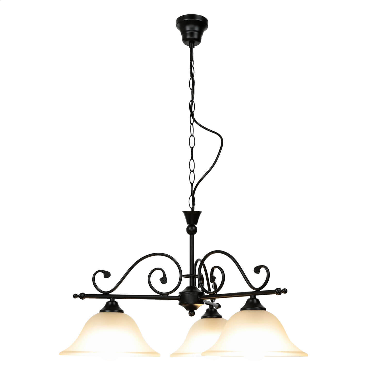 Rustikale Hängelampe verstellbar Schwarz DOROTHEA Leuchter, Lampe