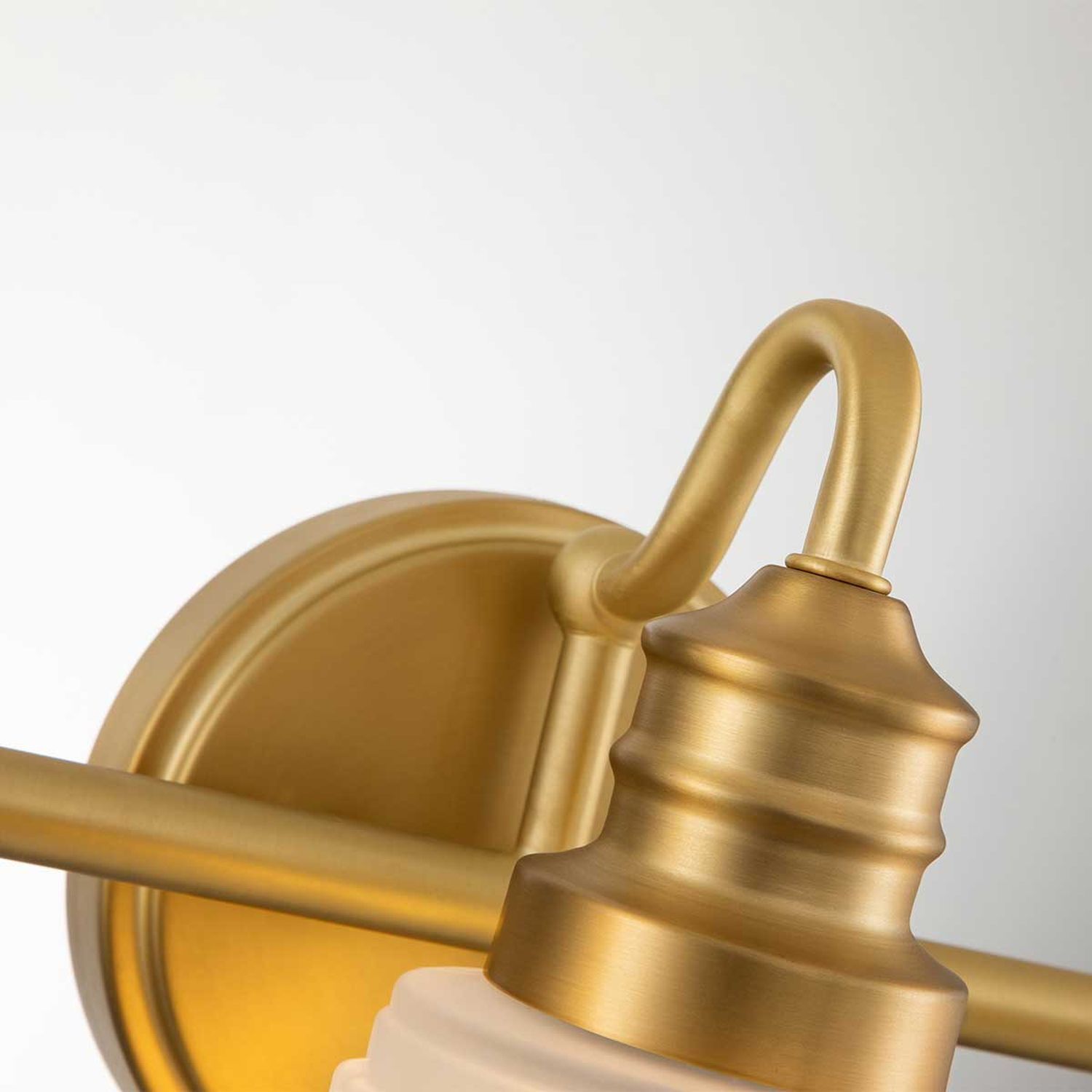 Fassung, Wandleuchte, Goldfinish, gekrümmter Arm, Lampensockel