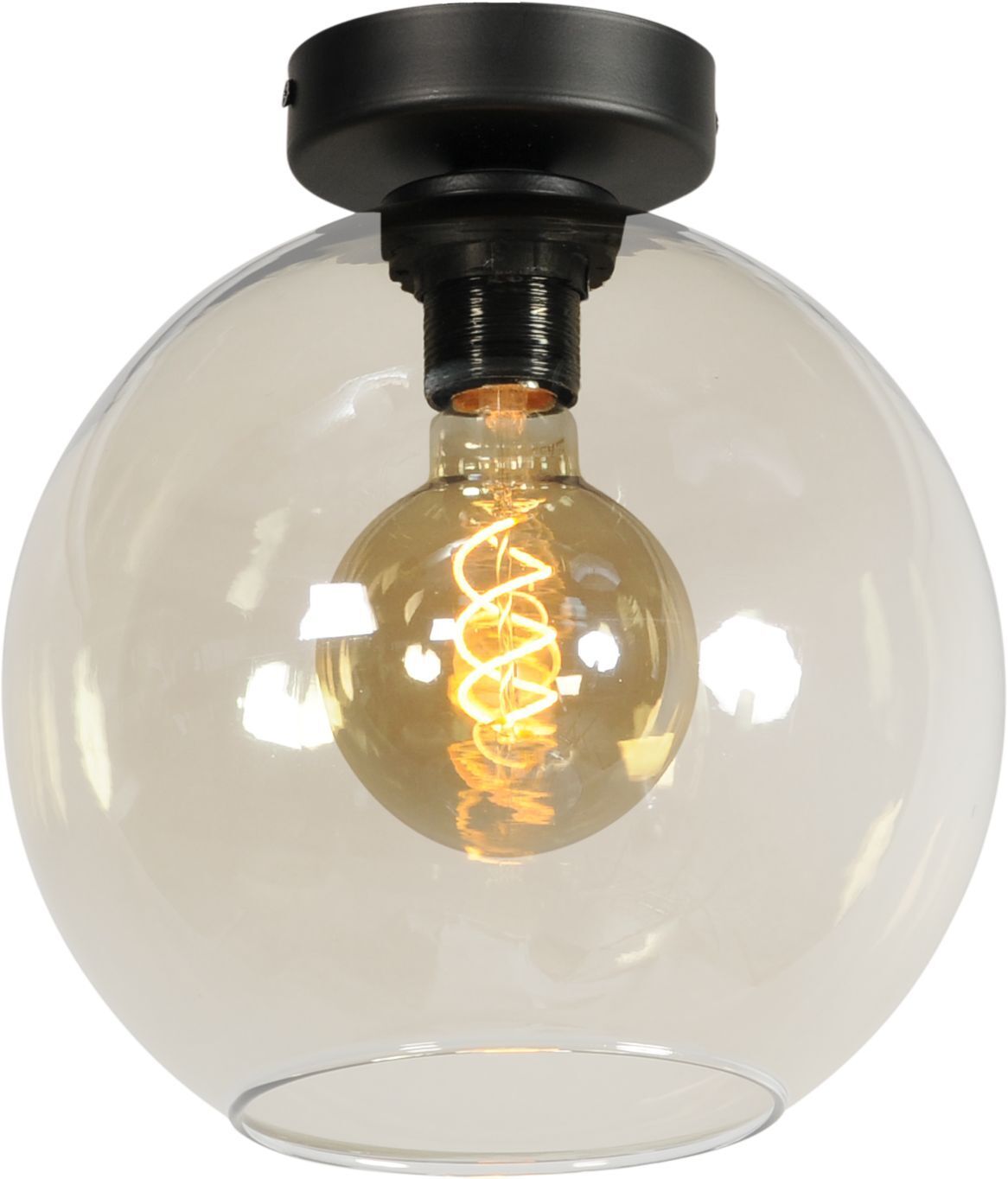 Deckenlampe rund Kugel Ø 25 cm E27 Rauchglas