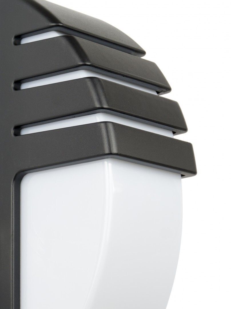 Schwarze Wandleuchte IP54 H:35 cm blendarm FALOMA