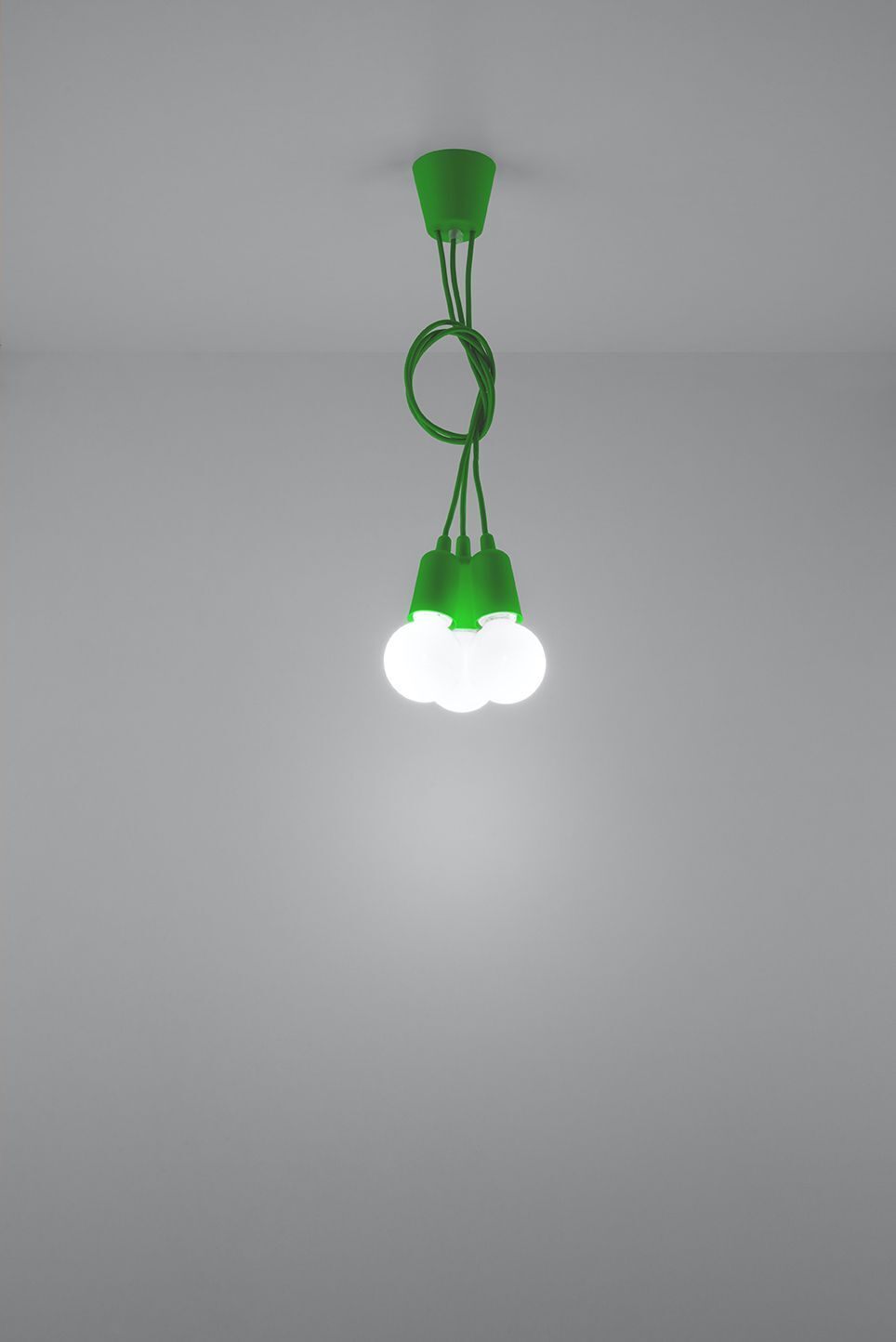 Pendelleuchte NESSA Grün verstellbar bis 90cm Retro