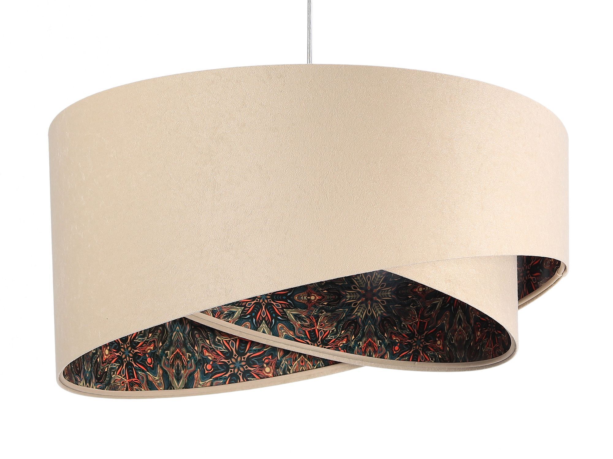 Pendellampe JILLIEN Beige Bunt rund Ø50cm