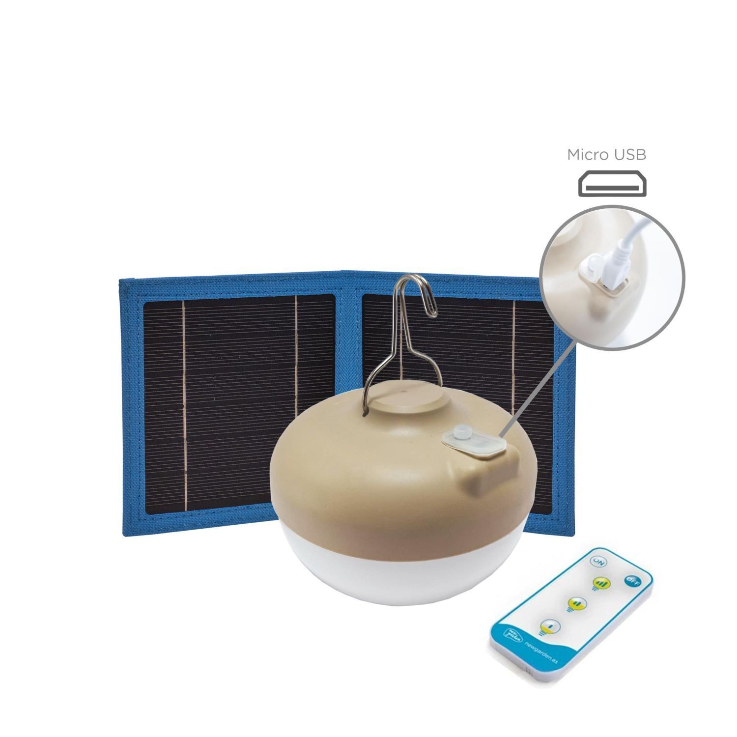 LED Campingleuchte Solar USB Akku Haken Magnet dimmbar IP54 CHERRY