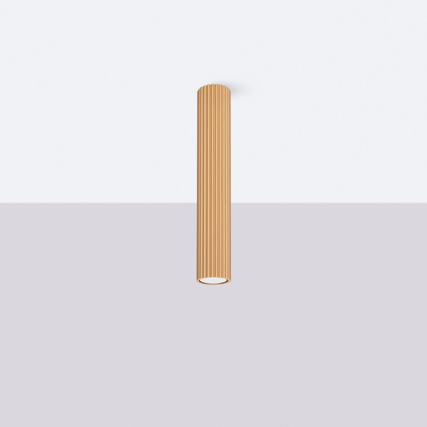 Aufputz Deckenspot GU10 H: 40 cm Ø 6,5 cm in Gold Modern