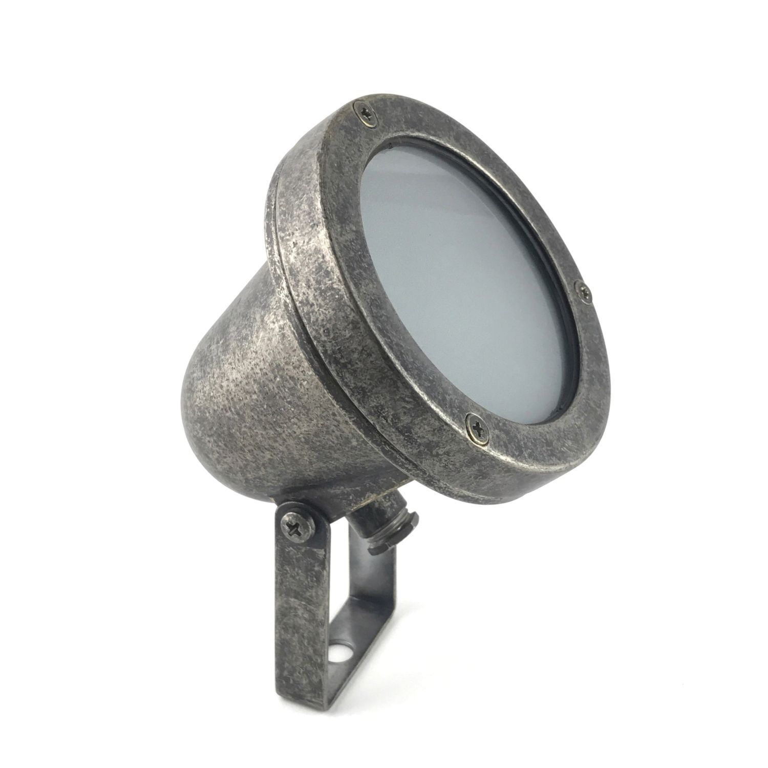 Wegeleuchte schwenkbar Messing Glas GU10 IP64 Ø 9,5 cm