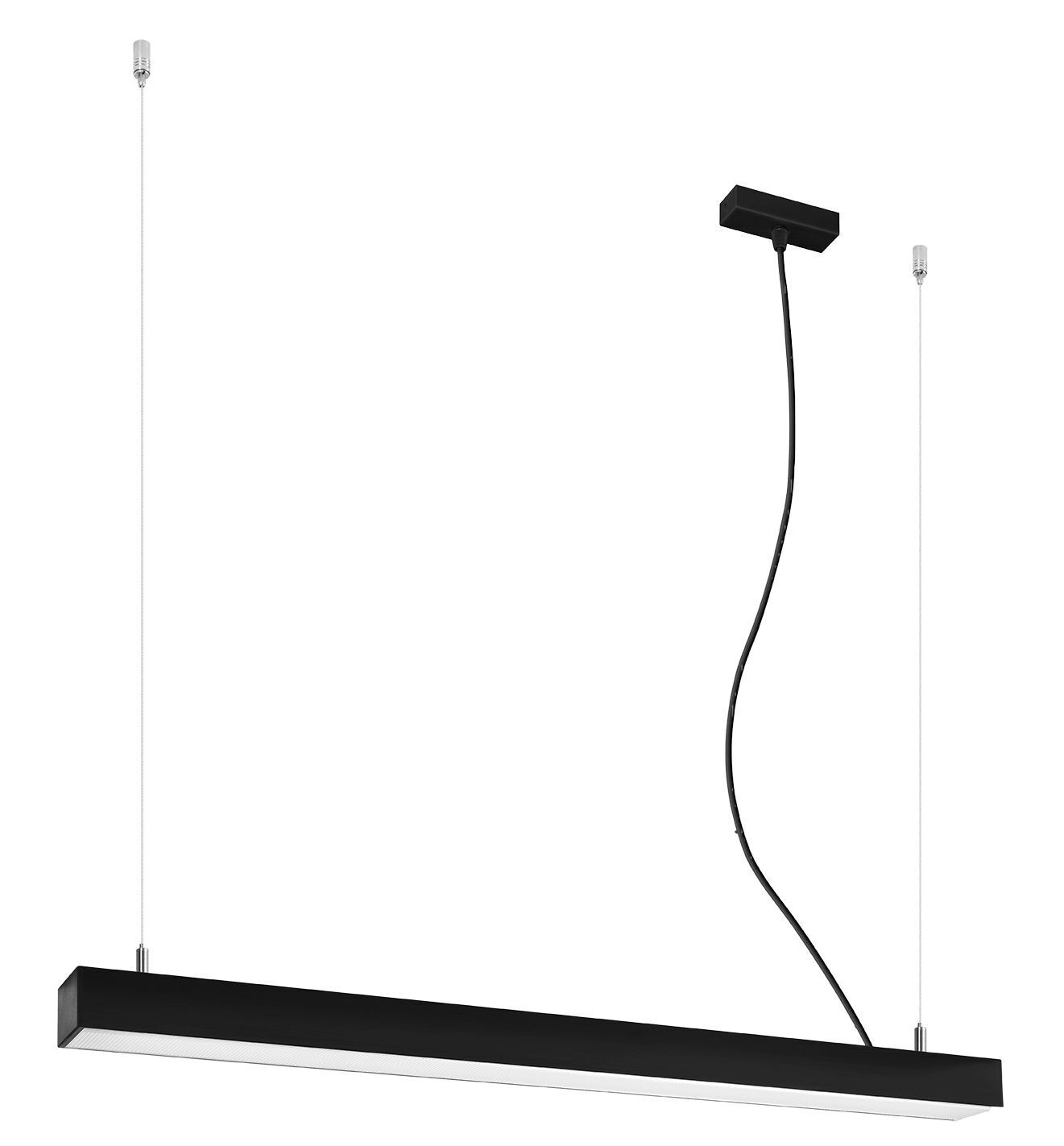 LED Hängelampe Schwarz 90 cm 3000 K blendarm schmal