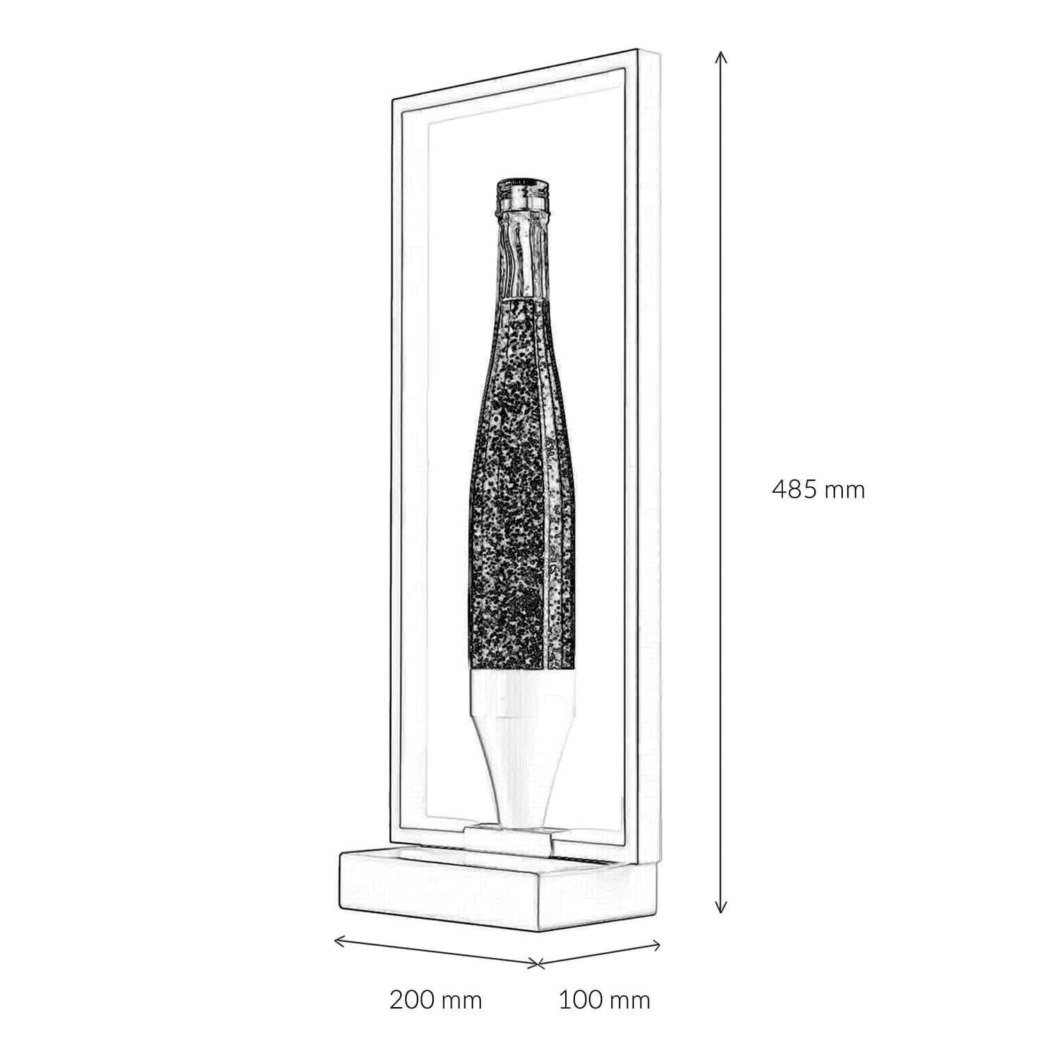 Lavalampe Glitter Lila Weiß LED Rahmen dekorativ OLI Krug, Flasche, Töpferei, Vase, Weinflasche