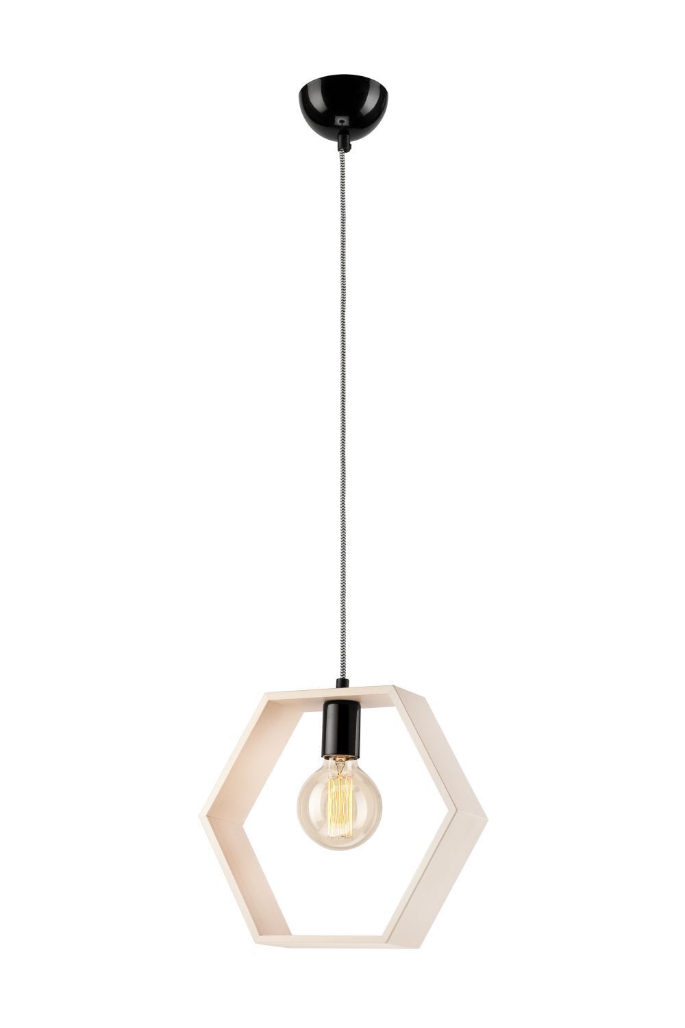 Hängeleuchte Holz offener Schirm Esstisch Lampe
