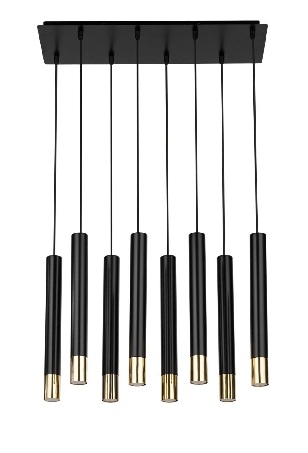 Pendelleuchte Schwarz Gold groß Modern Metall THEANO