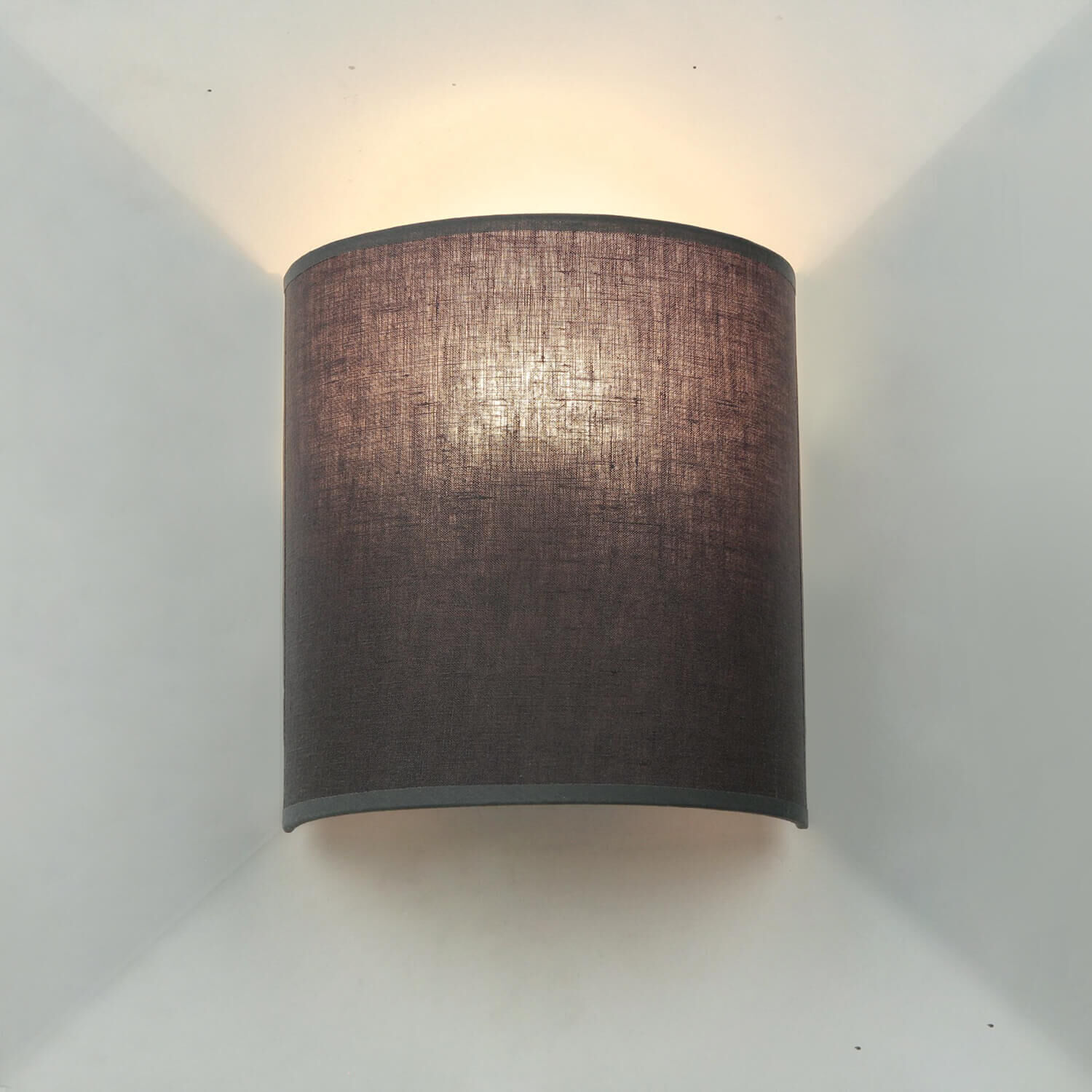 Wandleuchte Up Down Grau E27 indirekt Stoffschirm Lampe