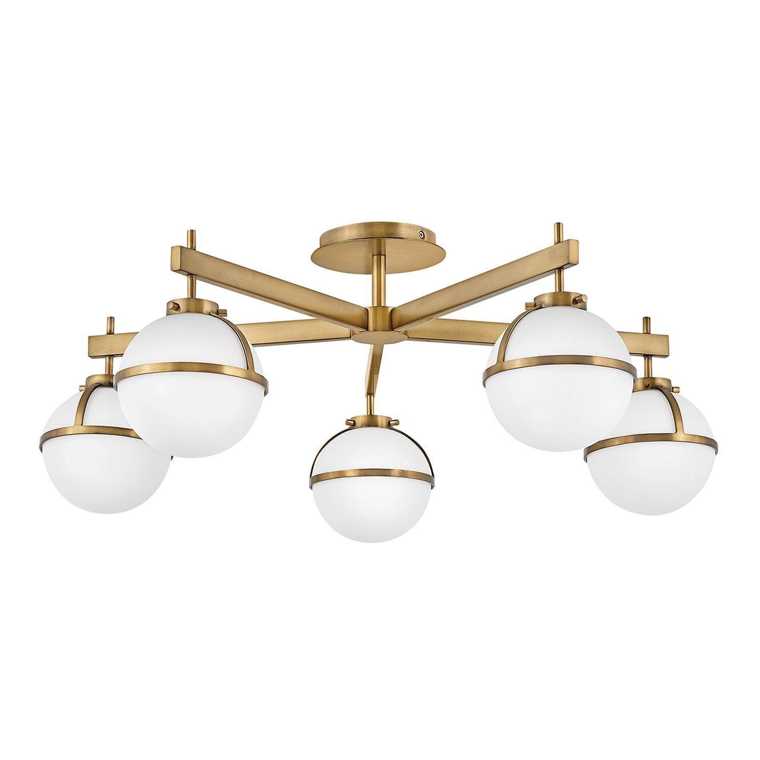 Deckenleuchte Badezimmer IP44 81,3 cm breit Messing Antik Weiß