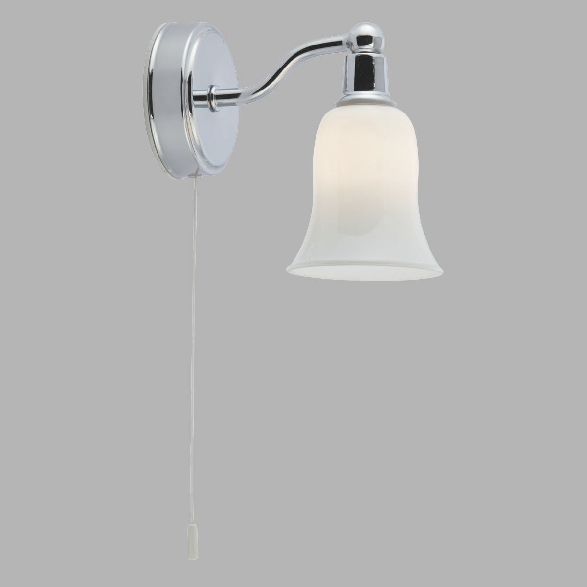 Wandleuchte mit Schalter IP44 G9 Glas Metall Badezimmer