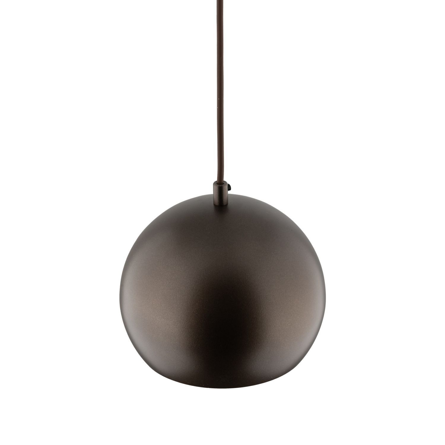 Pendelleuchte Braun Metall rund Ø 17 cm klein E27 Kugel