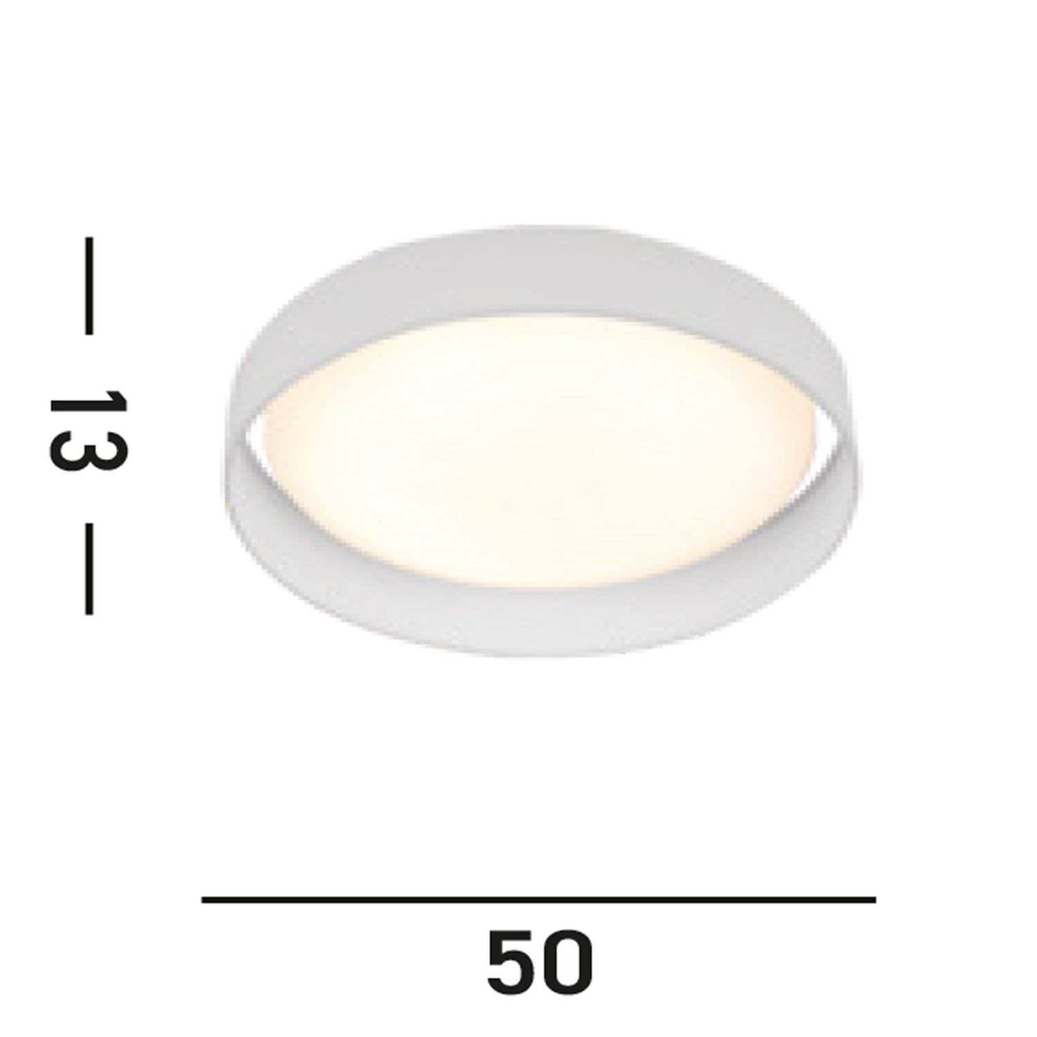 LED Deckenlampe blendarm Ø50 cm rund 25 W Stoffschirm