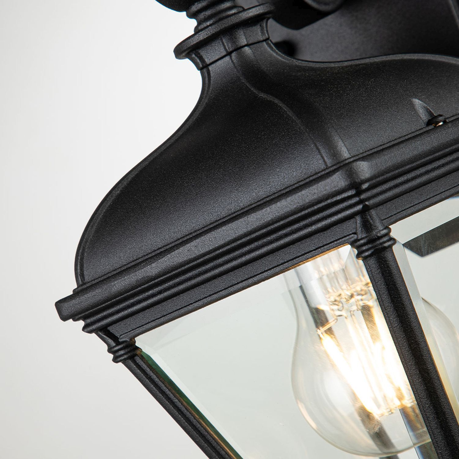 Wandlampe außen Aluminium Glas 27,4 cm hoch IP44 E27
