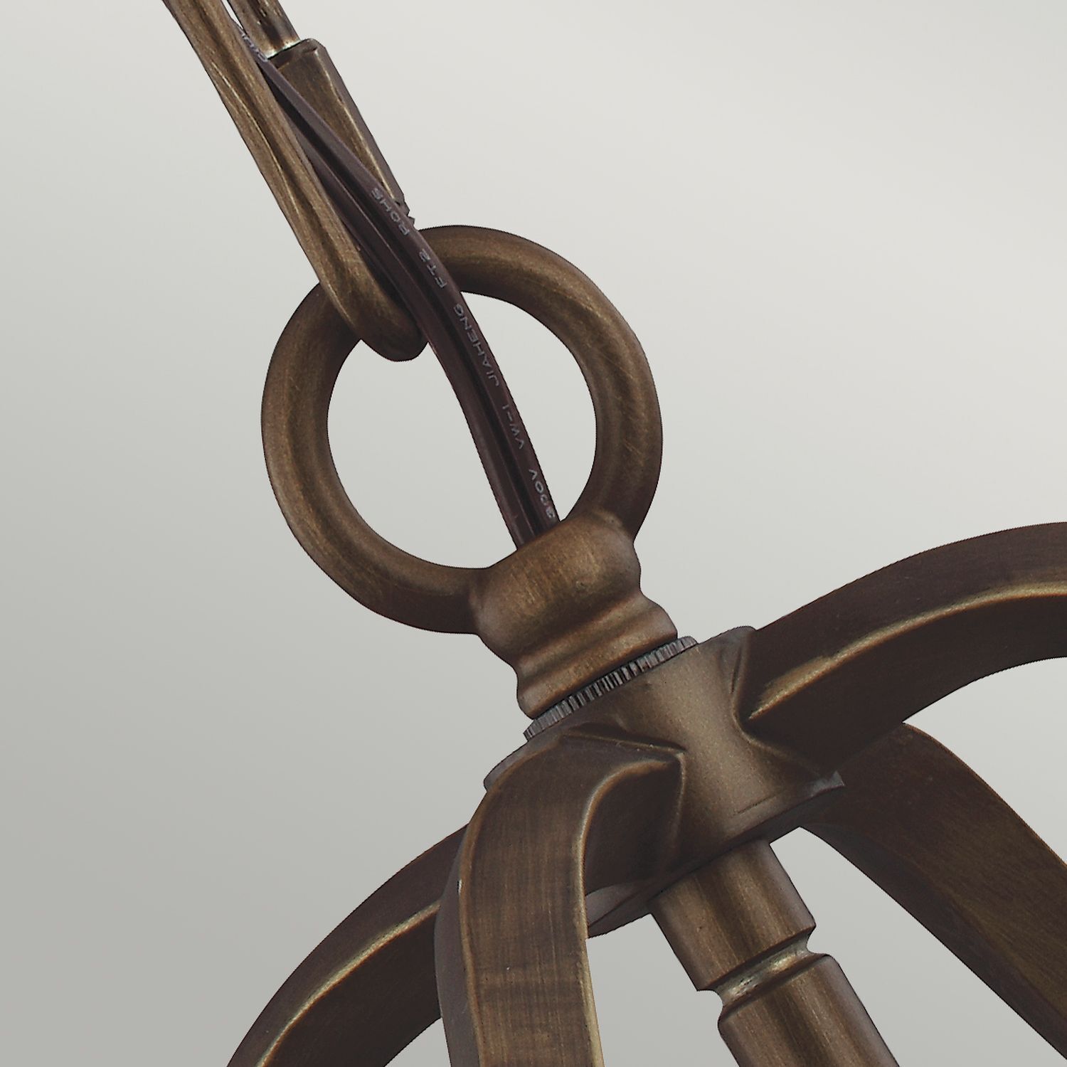 Hängelampe Metall Vintage Rustikal in Messing antik