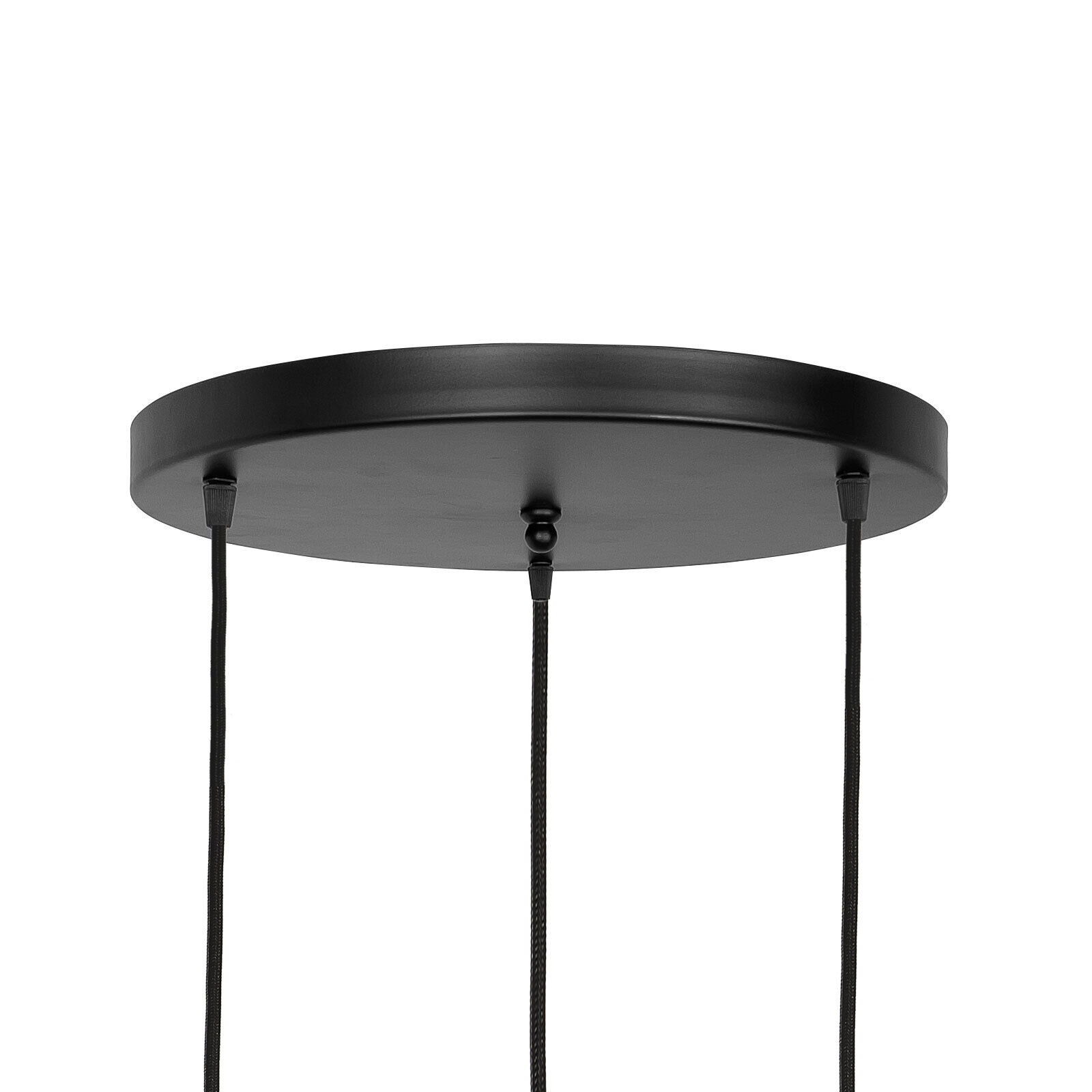 Hängelampe 3-flammig Schwarz Messing Eisen Ø 40 cm für E27