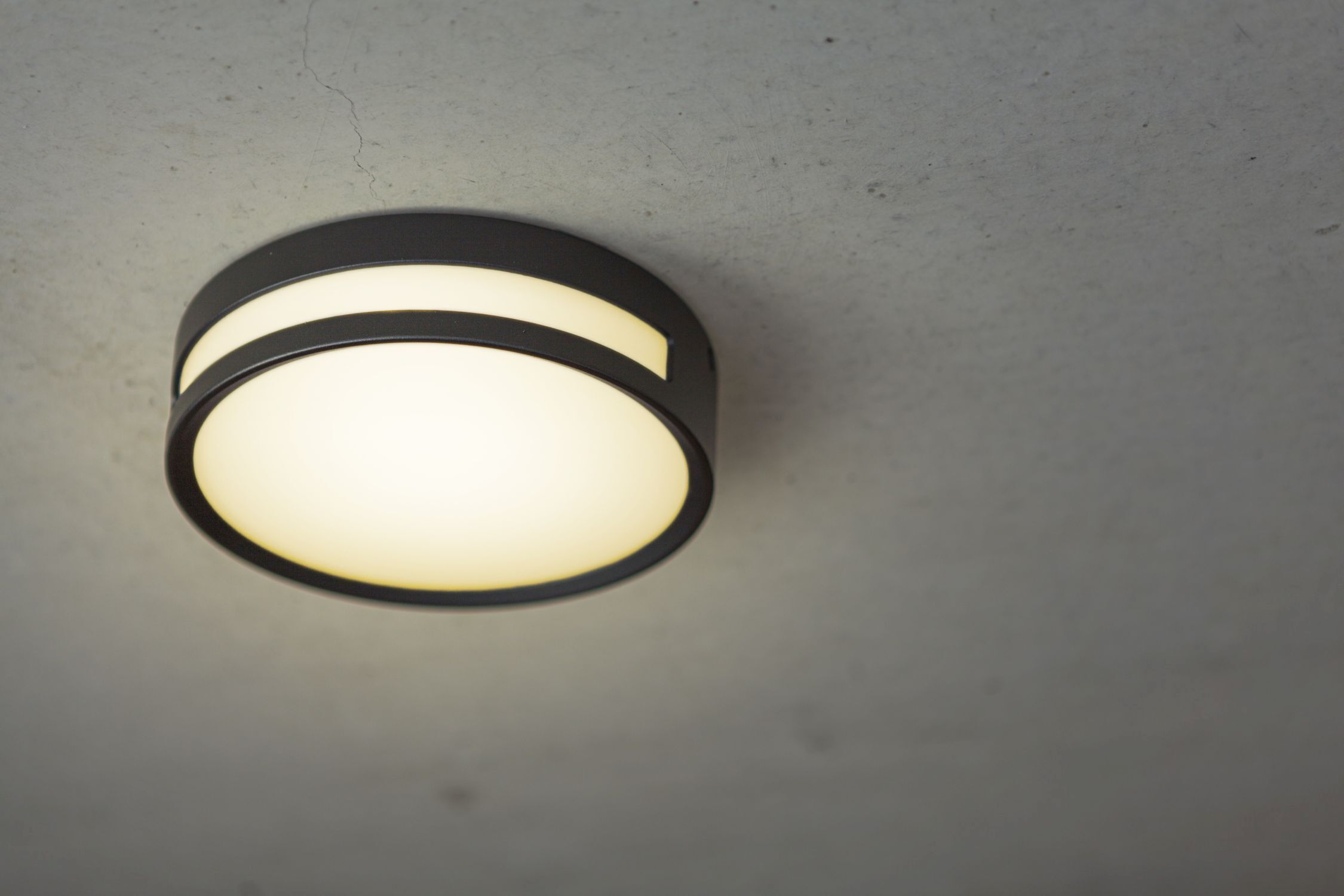 LED Außenwandlampe Aluminium rund Ø18,3 cm IP54 3000 K Deckenleuchte, Leuchte, Lampe