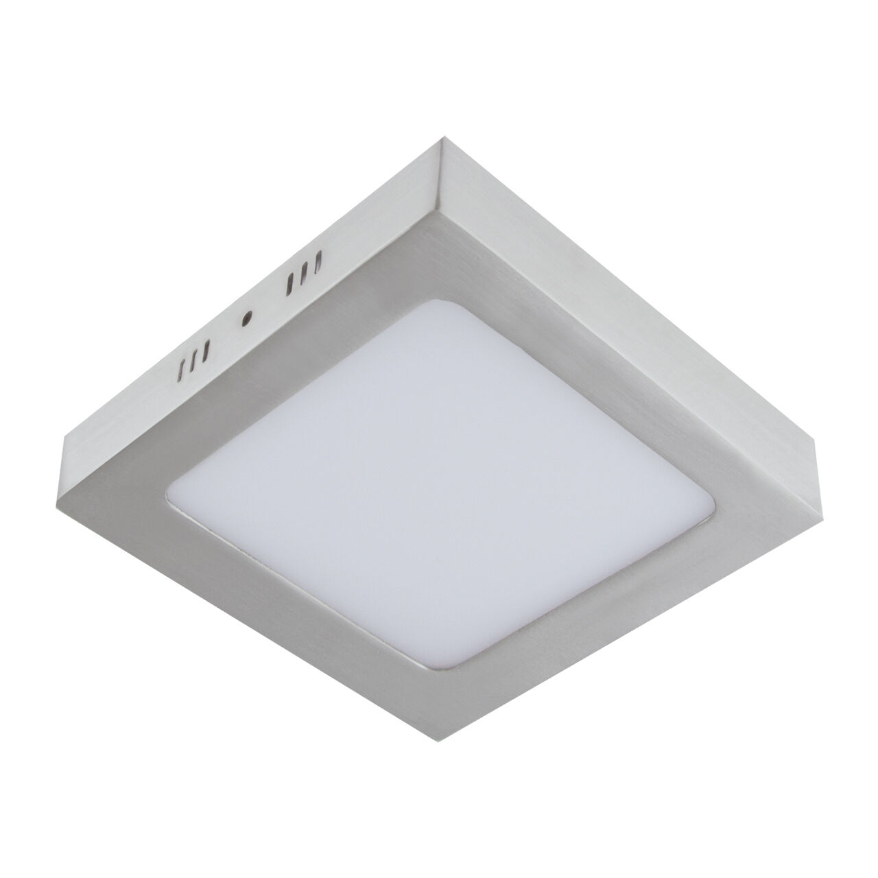 LED Deckenleuchte klein B: 17 cm Chrom matt Weiß 4000 K