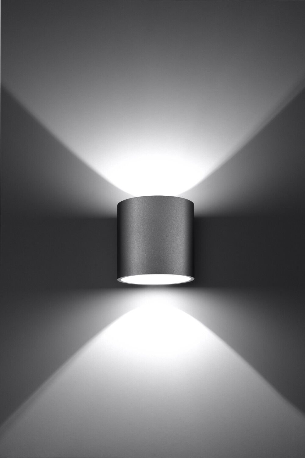 Moderne runde Wandleuchte RODA grau