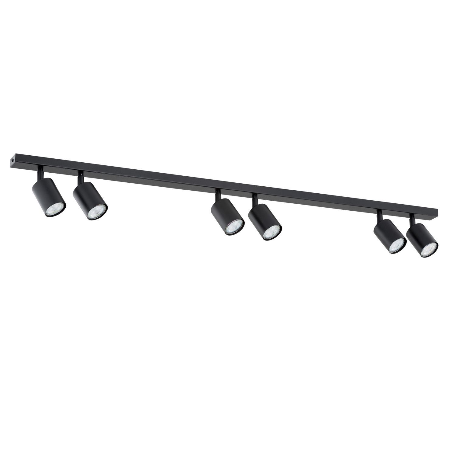 Deckenstrahler Metall 116 cm lang Schwarz GU10 6-flammig