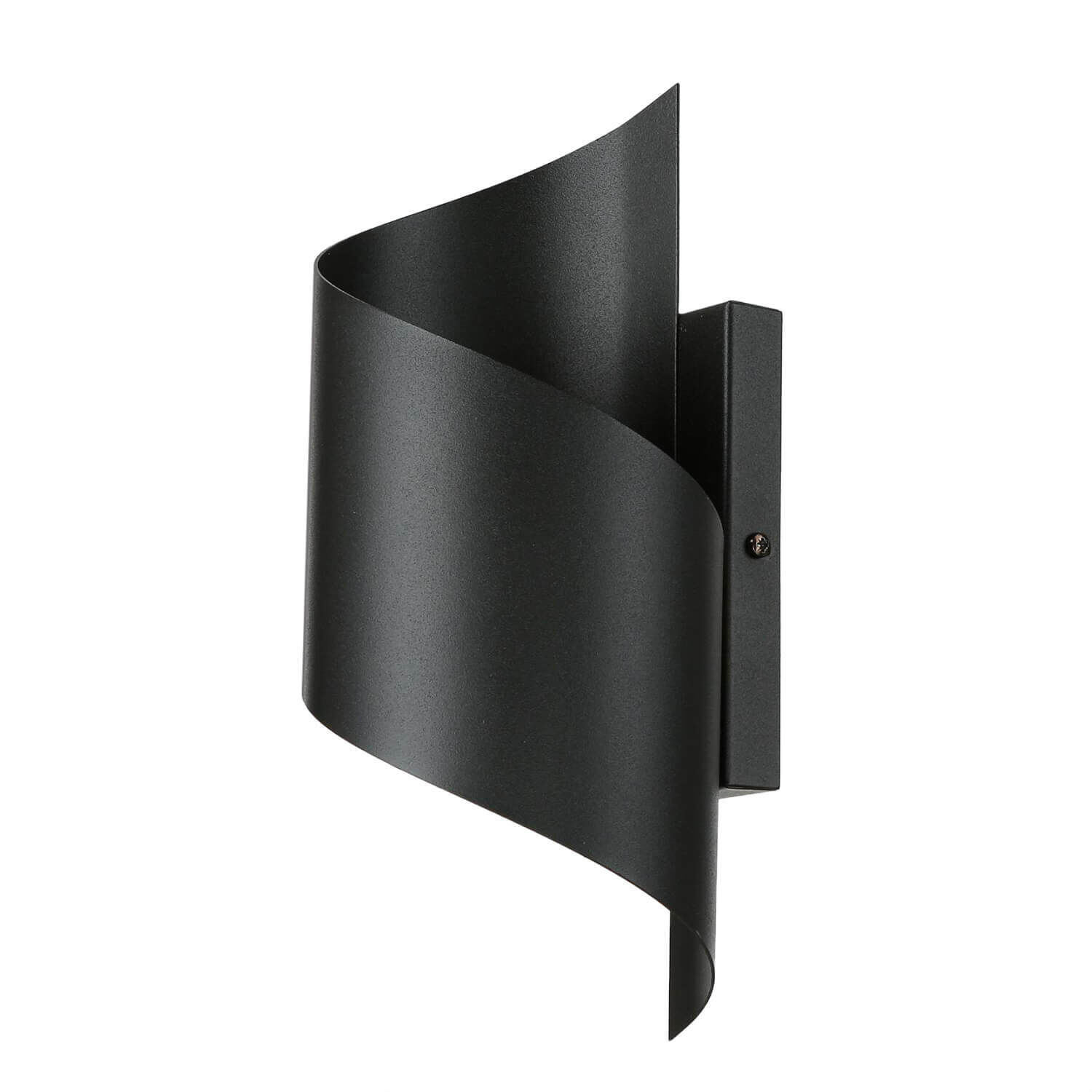 Stylische Wandleuchte Schwarz Metall Design up down