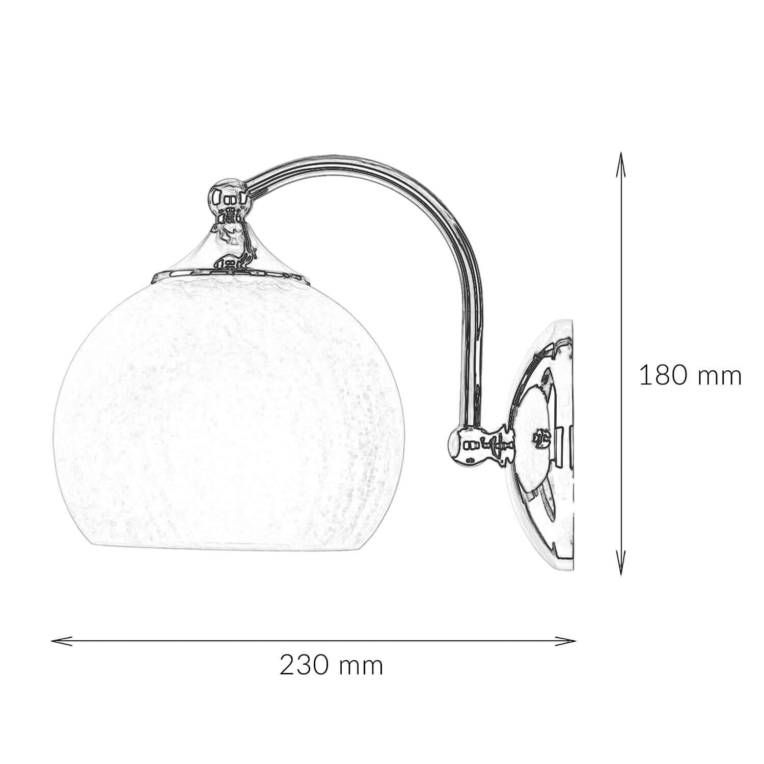 Wandlampe Weiß Chrom NABO Wandleuchte Bad Flur Lampe