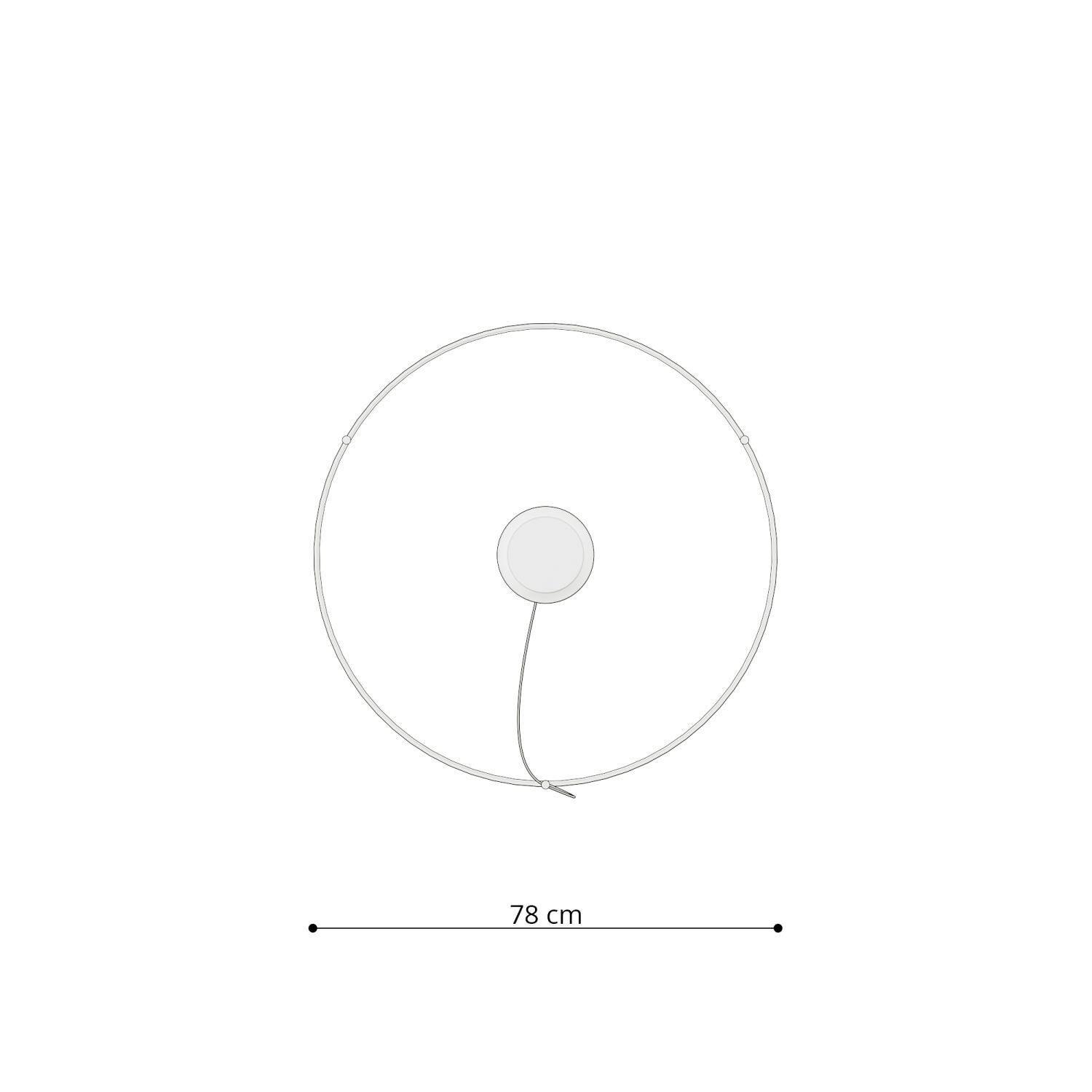 LED Kronleuchter Modern Design Ø 78 cm 4000 K Ring Metall
