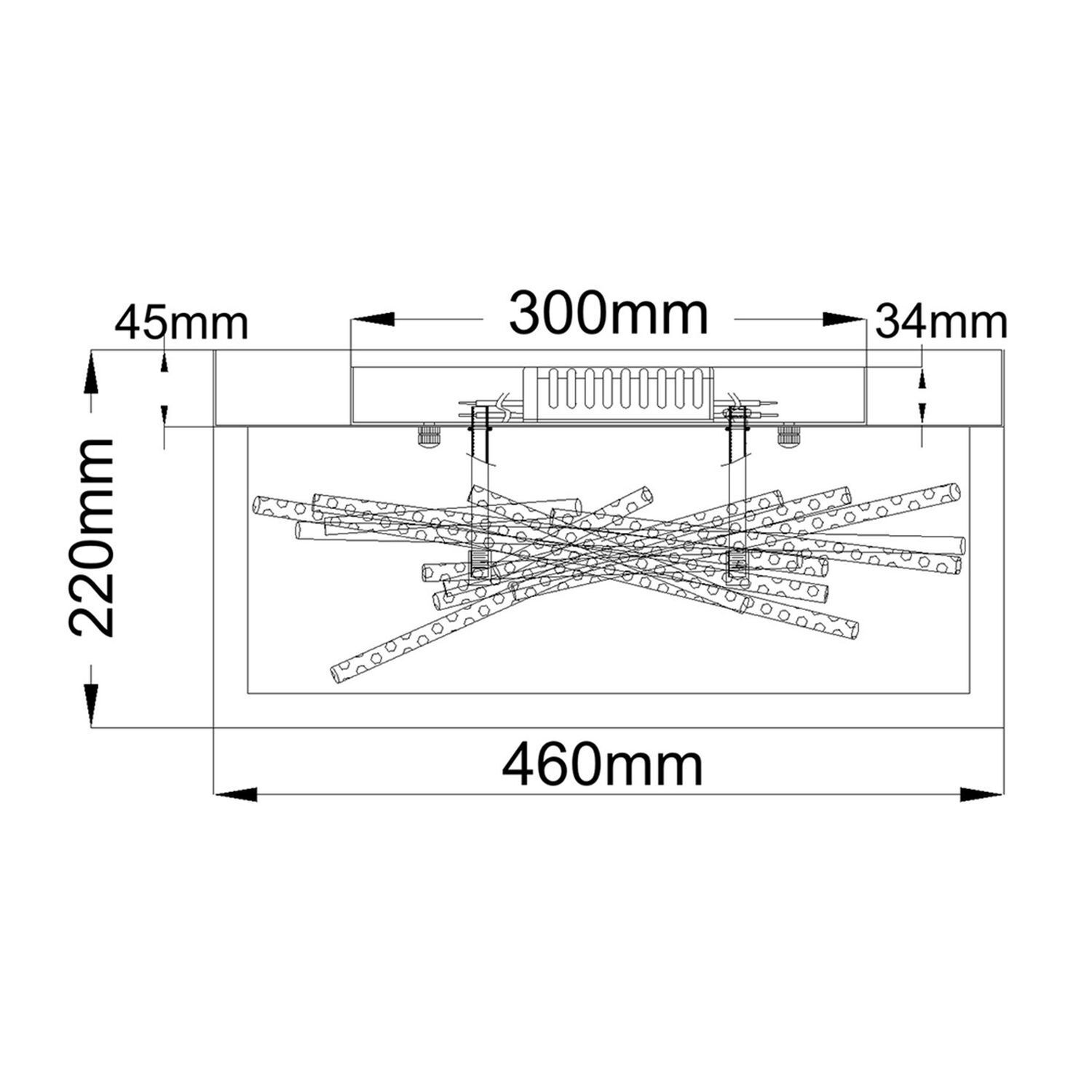 Deckenleuchte LED in Schwarz Gold indirekt Metall VALIA