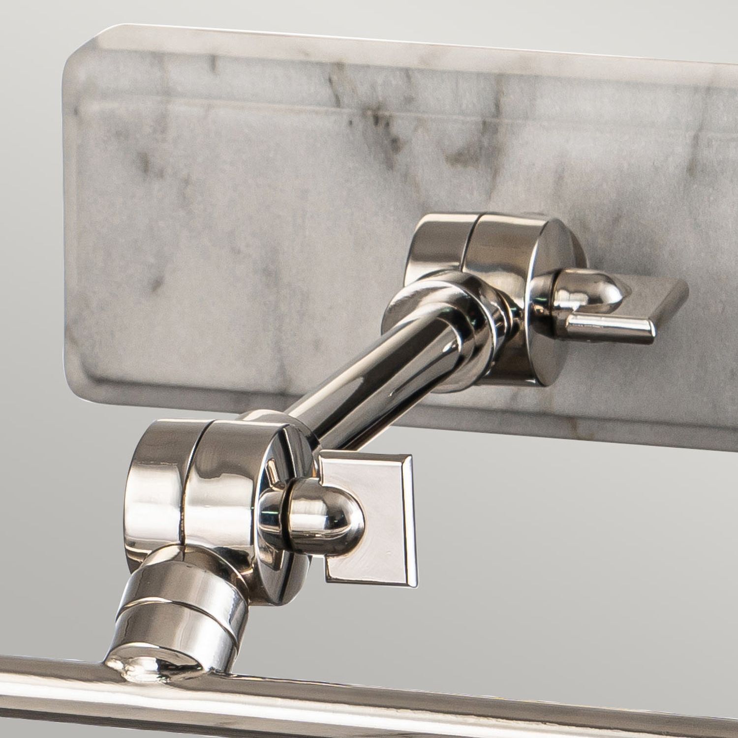 Bilderleuchte Metall verstellbar B: 44,5 cm Marmor Optik
