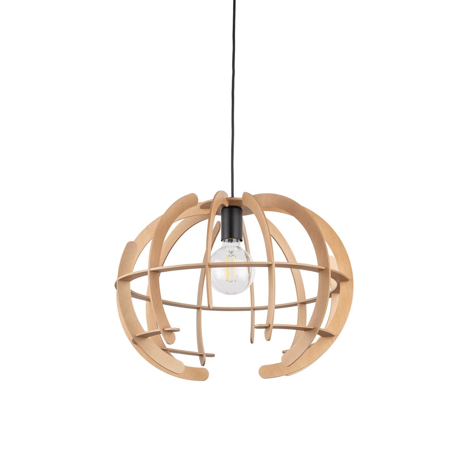 Hängeleuchte Holz Ø 46 cm H: max. 160 cm verstellbar E27