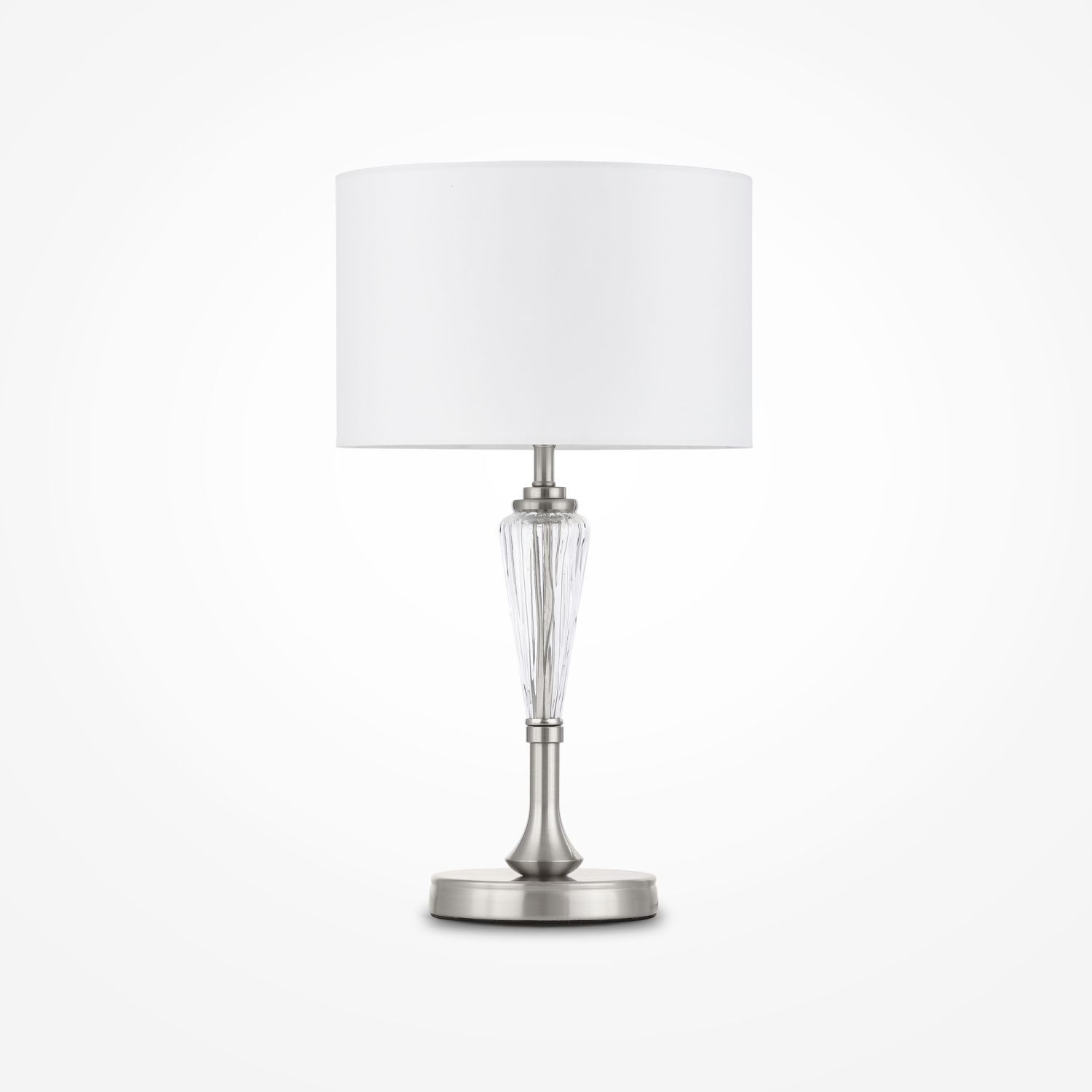 Nachttischlampe Metall Stoff rund Ø 26,5 cm 46 cm E14