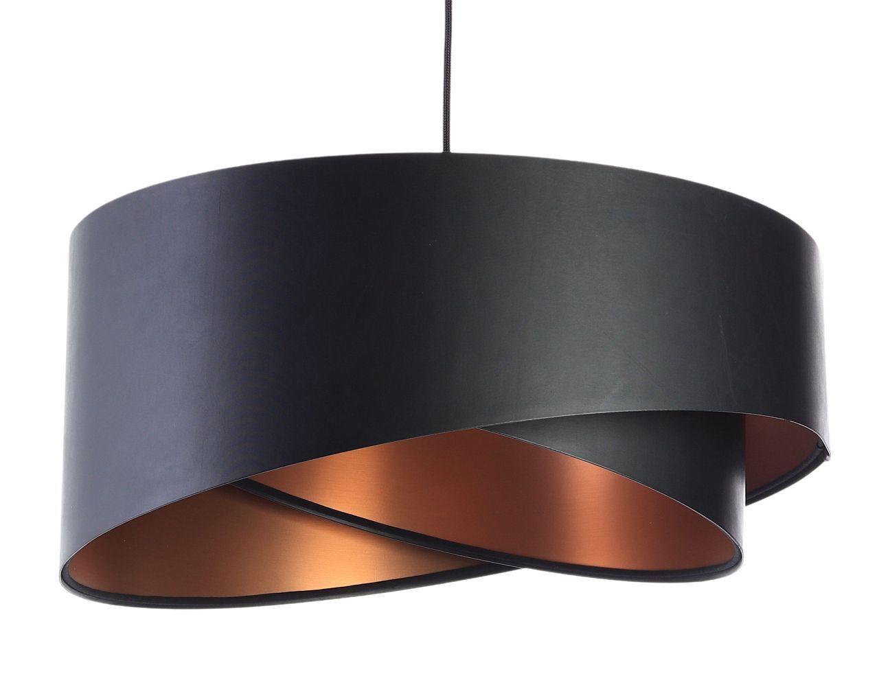 Hängeleuchte Schwarz Kupfer Ø 50 cm Latex E27 rund Lampe, Lampenschirm