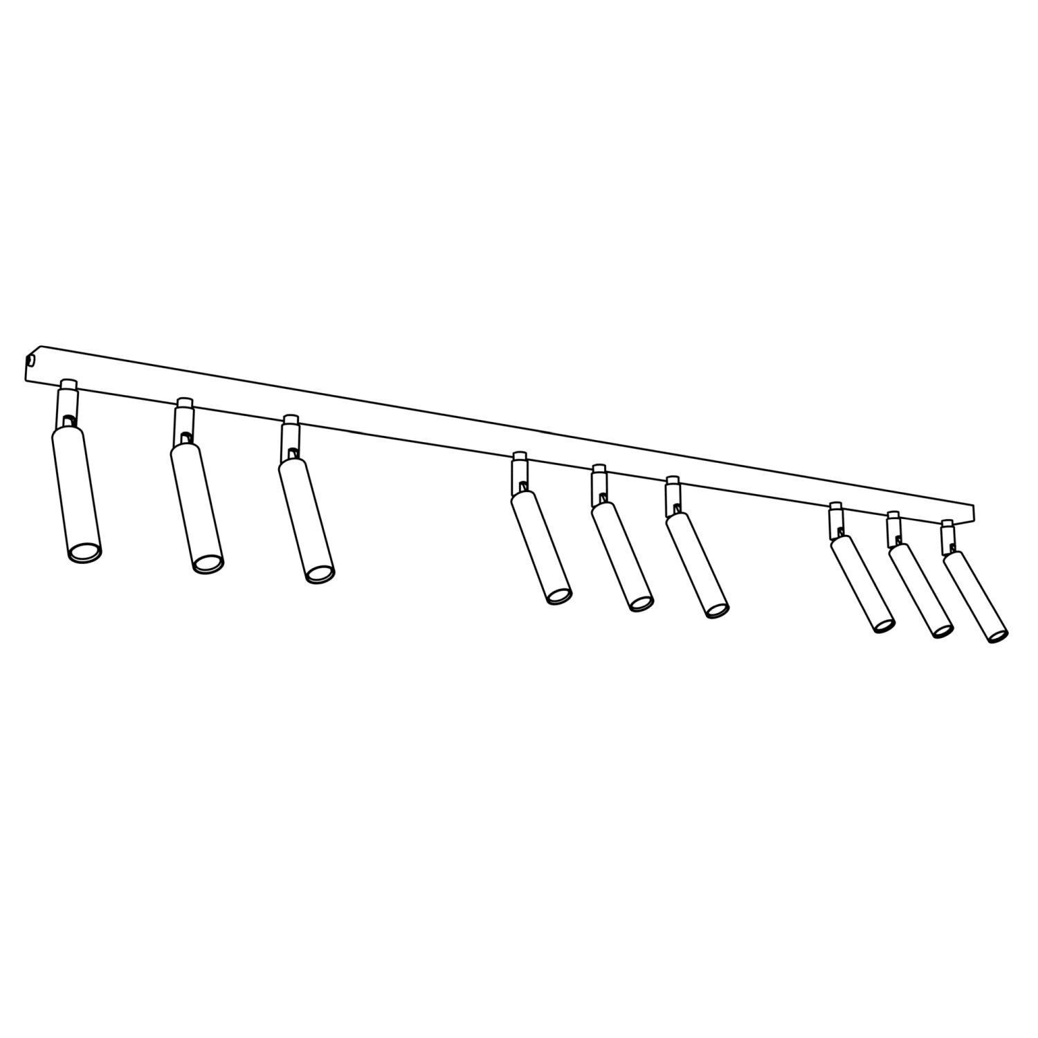 Verstellbarer Deckenspot Weiß Metall G9 116 cm länglich