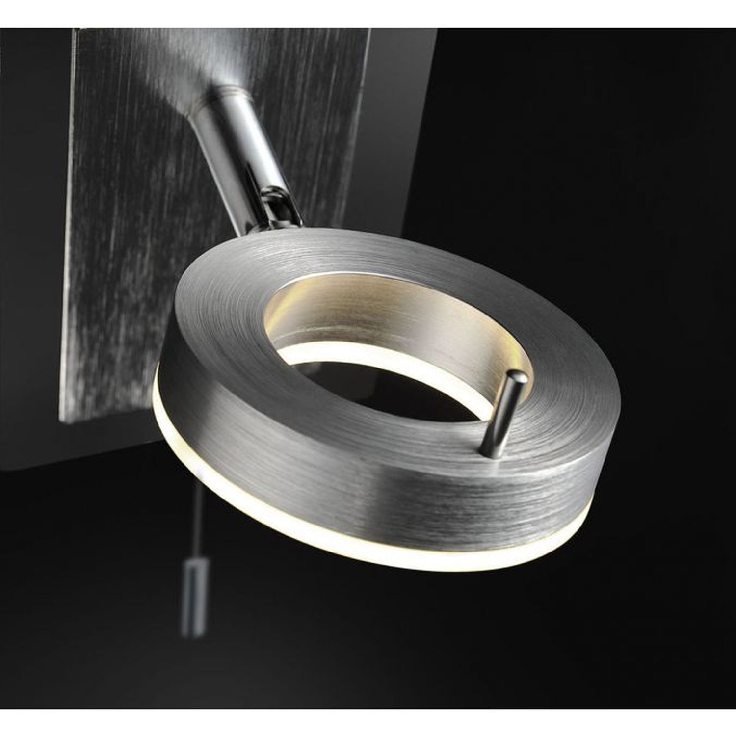 LED Wandstrahler Zugschalter IP44 flexibel in Aluminium Sinken, Waschbeckenhahn, Klebeband