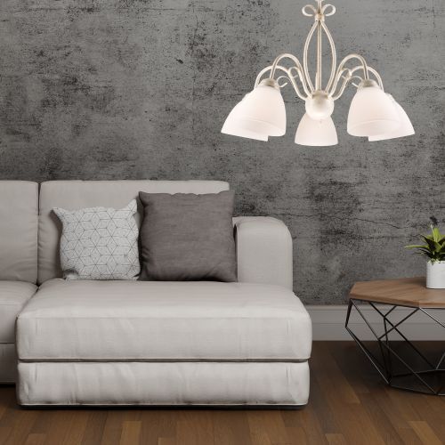 Hängeleuchte Shabby Weiß Esszimmer Metall Lampe